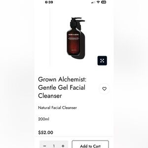 Grown Alchemist Gentle Gel Facial Cleanser - Black and Red